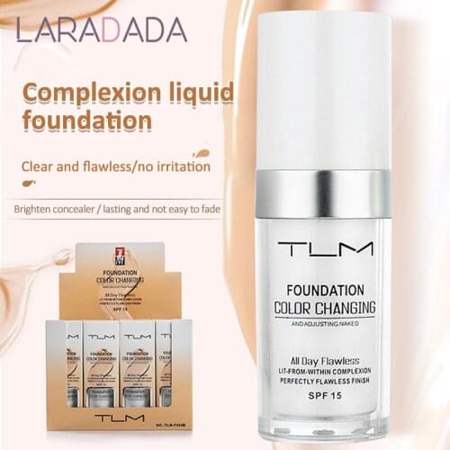 Laradada 30ml Magic Color Changing Liquid Foundation Oil-control Concealer Cream Hydrating Long Lasting Tone Makeup Foundation