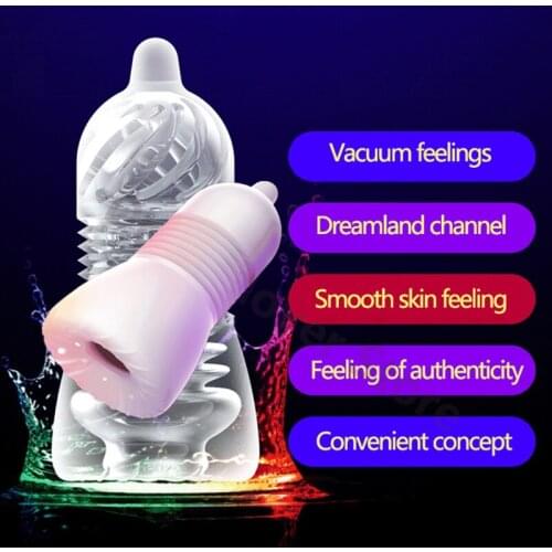Leten Vacuum Sucking Male Penis Masturbator Sex Toy Silicone Vagina Real Pussy Masturbation Cup Delay Training Sex Toys for Men