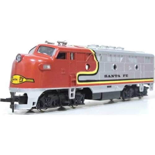 Diecast 1/87 Scale United States Classic Santa Fe Trains Model Static Collection Gift Show Display Alloy Base No Motor Hot Toys