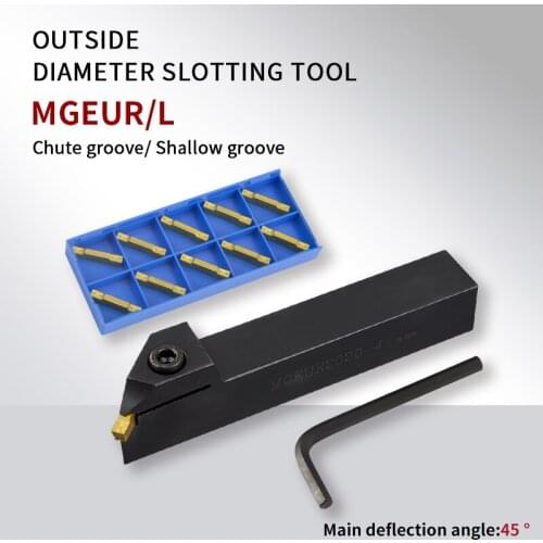 MGEUR Grooving Turning Tool MGEUR2020/2525-2/3/4 Carbide Inserts MGMN200-400 Turning Lathe Tool Holder CNC Cutter Shank