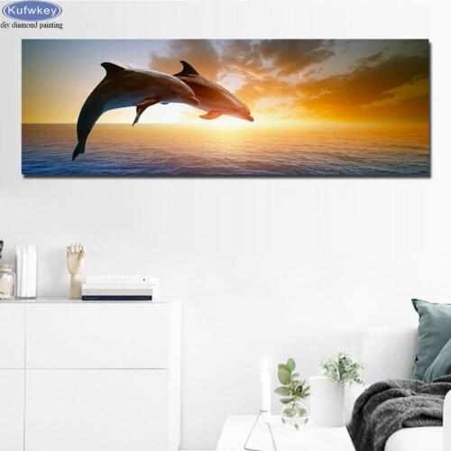 Full square/round drill large diy diamond painting "sunset seascape" 5d mosaic embroidery cross stitch kits Modern Landscape