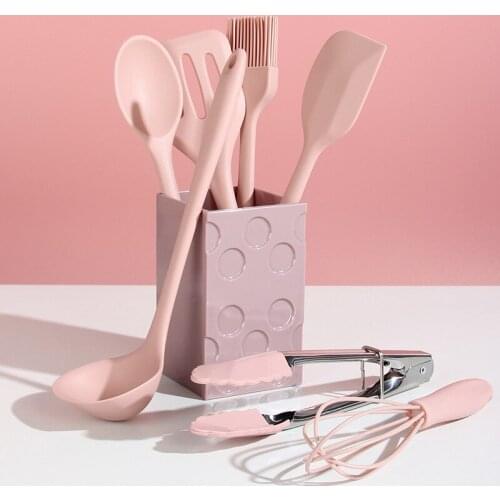 ZLAR 8pcs Silicone Kitchen Utensils Set Kitchen Accessories Cooking Utensils Kitchenware Spatula Stirrer Oil Brush Gadgets