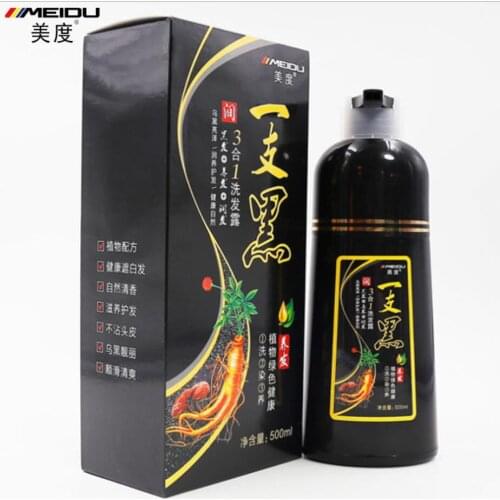 Organic Natural Fast Hair Dye Only 5 Minutes Noni Plant Essence Black Hair Color Dye Shampoo For Cover Gray White Hair