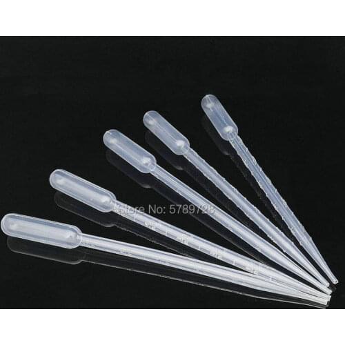 5ml Plastic Lab Tools 50pcs 100pcs 200pcs 500pcs Disposable Graduated Dropper Transfering Pasteur Pipettes