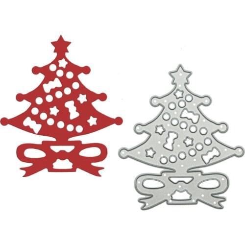 Christmas Tree Pattern Cutting Dies For Handmade Congratulation Invitation Card Decorating Clip Art Craft Photo Album Decor