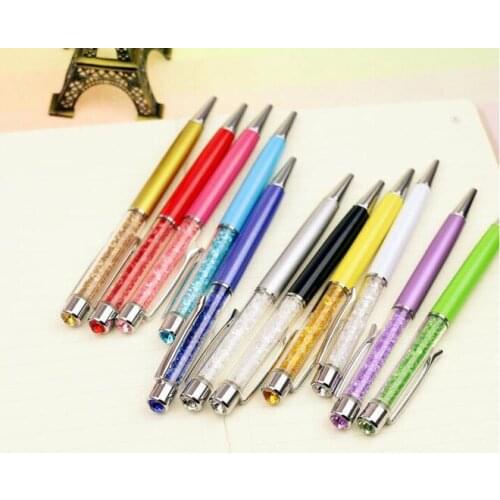 Retail 5PCS/LOT High Grade Gift Pen Party Favor With Diamond On The Top Crystal Pen