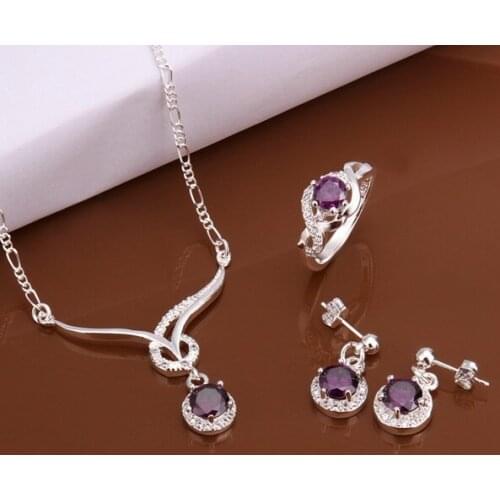 S602 jewelry silver plated jewelry set, fashion jewelry set necklace ring earring /axvajpca gnzapfga