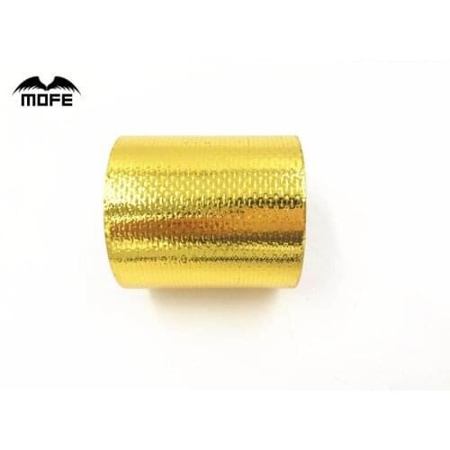 MOFE 2"x5 Meter Roll SELF ADHESIVE REFLECT A GOLD HEAT WRAP BARRIER FOR HONDA//BMW All Intake pipe / Suction Kit
