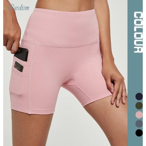 Cardism High Waist Yoga Shorts For Women 2020 Running Biker Gym Leggings For Fitness Phone Pockets Booty Athletic Shorts Women