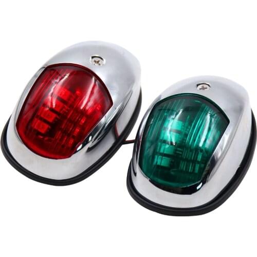 Signal Lamp Red & Green 12V 24V LED Navigation Light Signal Lamp Sidelight for Marine Boat Yacht Accessory Accessories