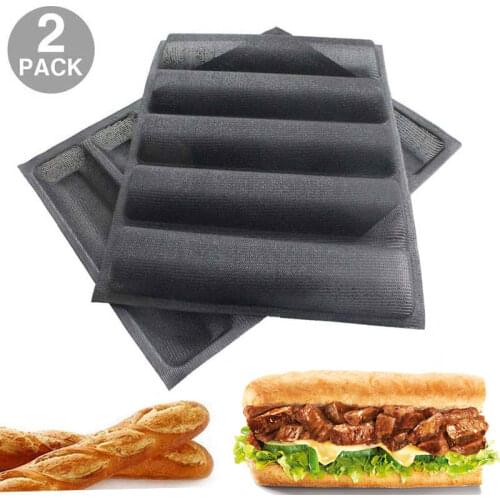 2pcs Silicone Forms Moldes Para Pan Subway Bread Form Bread Pan Baking Sets/Loaf Pan Non Stick Food Grade
