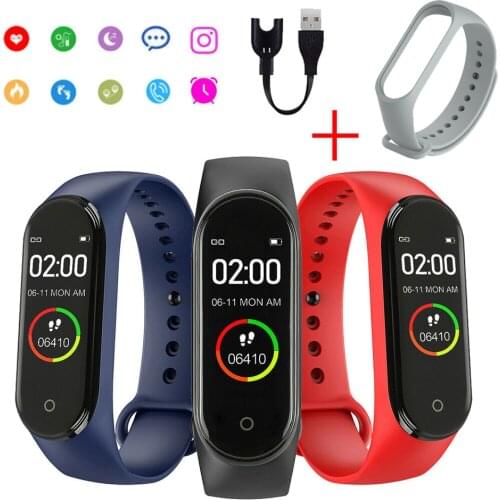 Smart Watch 2021 Men Woman M4 Smart Band 4 Blood Pressure Heart Rate Monitor Bracelet Smartwatch For iPhone Xiaomi Android Ios