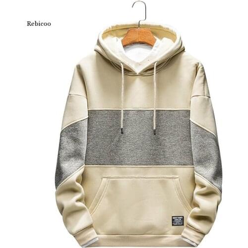 New Hot Selling Brand Hoodies Men Spring Autumn Fashion Casual Long Sleeve Streetwear Patchwork Hooded Sweatshirts