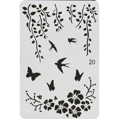1pc Swallow Stencil Decor Painting Template Embossing DIY Craft Bullet Journal Accessories Sjablonen For Scrapbooking Reusable