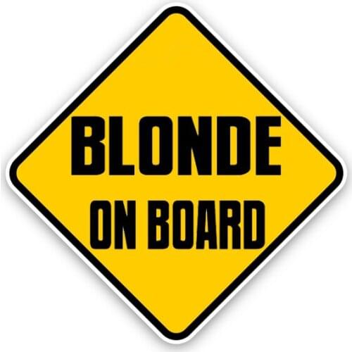 Creativity Blonde on Board Funny Colorful Car Sticker Pvc Personality Fashion Auto Windshield Bumper Waterproof Decal Decoration
