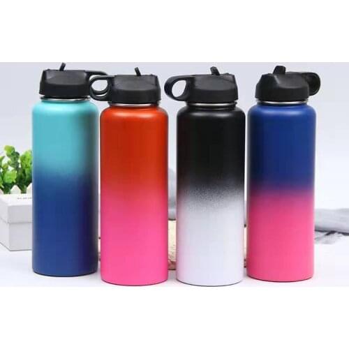 Wide Mouth Double Color Print Custom Double Wall Stainless Steel Vacuum Flask Cup Mug