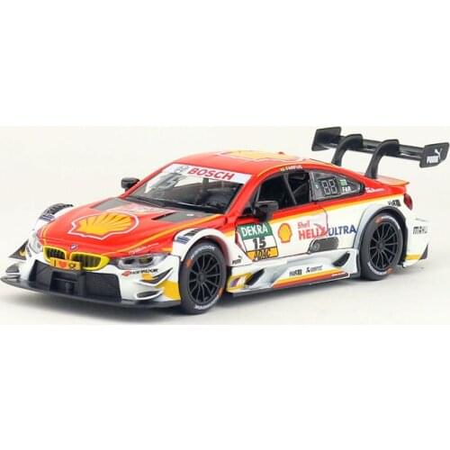 High Simulation Exquisite Diecasts & Toy Vehicles: RMZ city Car Styling M4 DTM Racing 1:32 Alloy Diecast Model Sounds and Light