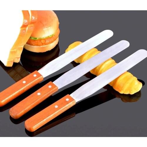 1PC Stainless Steel Fondant Cake Spatula Cake Decorating Knife Cream Pastry Spatula Cutter Scraper Blade Kitchen Tool LB 035