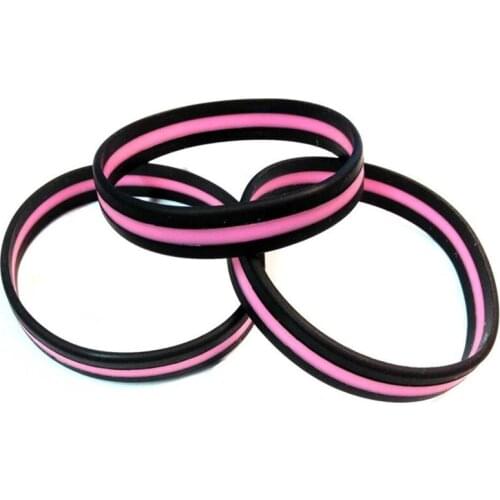 1000pcs Three Layers USA United states American pink thin line wristbands pink thin line wristband bracelet bangle wrist bands