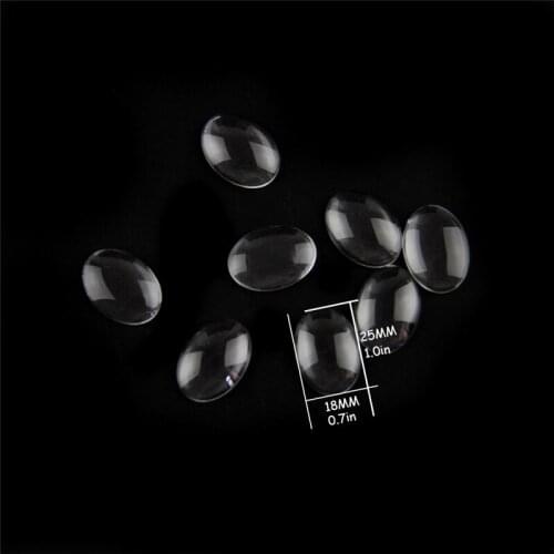 300pcs 18mm*25mm Glass Cabochon Domed Oval Jewelry Accessories Supplies for Jewelry New