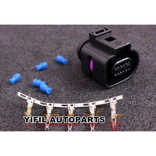 5/10/20/50/100pcs/lot Connector 6-way Socket Housing For eg LSU 4.9 wideband sensor Including pins and rubber Seal