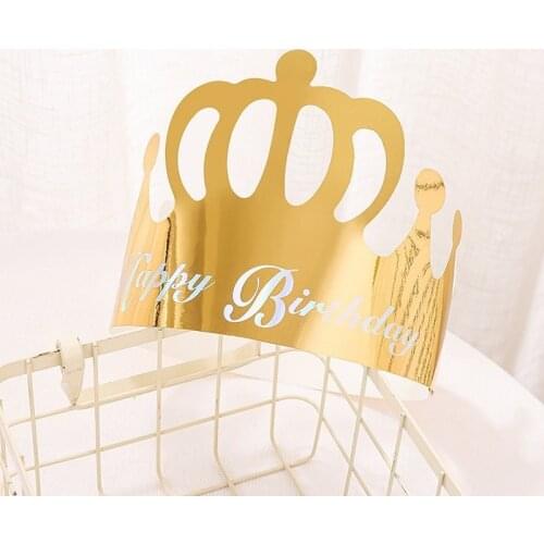 50 PCS Paper King Crowns Hat Gold Foil Crowns Paper Party Hat for Birthday Party Baby Shower Festival Holiday Celebration