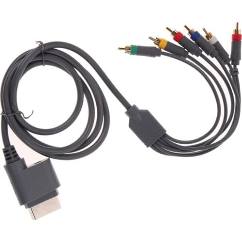 50PCS/LOT wholesale HDTV HD AV RCA Component Cable Cord For Microsoft Xbox 360 For Xbox 360 Slim System