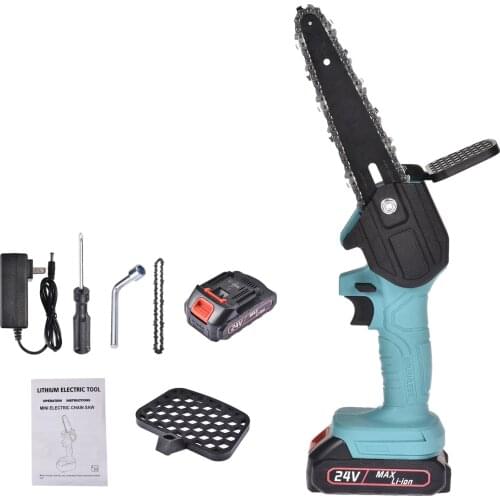 6 Inch Mini Electric Chainsaw Cordless Handheld Pruning Saw Portable Battery Wood Cutter Home Garden Logging Power Tool
