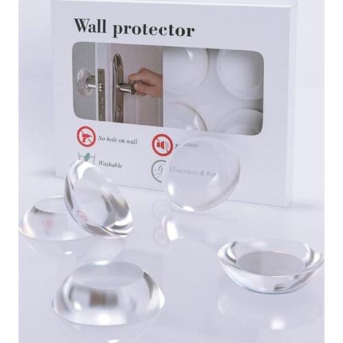 9pcs Soft Silicone Door Stop Transparent Non-slip Protect The Wall Door Handle Bumpers Self Adhesive Door Stopper Buffer Cushion