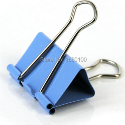 Free Shipping (60pcs/set)15mm colorful binder clips metal ticket clip long tail paper clip office/school supplies metal clamp