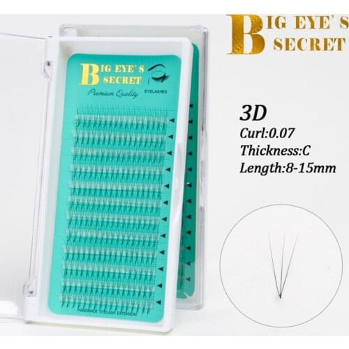 Big eyes secret Russian Eyelashes Extension Premade Volume Eyelash Fans 3D Silk Cilia Individual Eyelash Professional Lashes