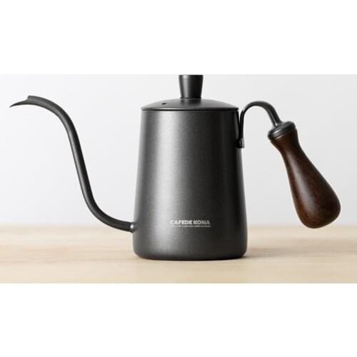 CAFEDEKONA Pour-over Kettle for Coffee and Tea 20 Oz/600ml Rosewood Handle Stainless Steel Coffee Pot Gooseneck Kettle LongSpout