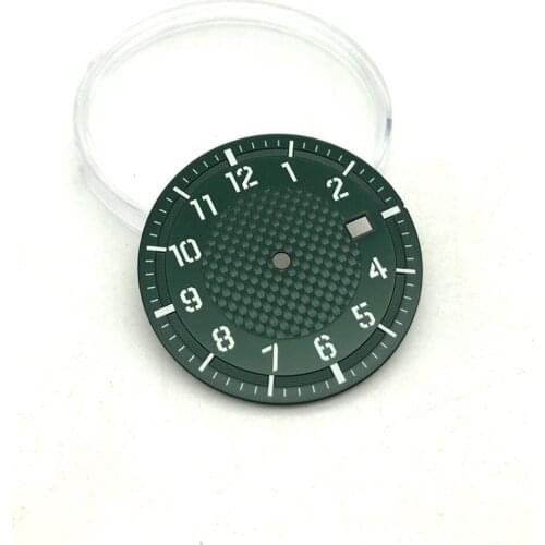 34mm Dial Green Luminous white Watch Dial for NH35/36 Movement automatic movement