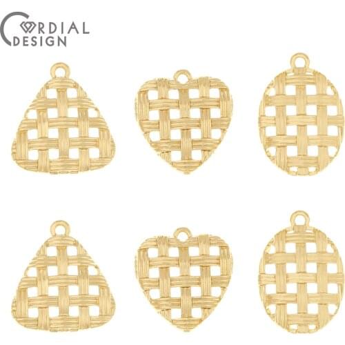 Cordial Design 100Pcs Jewelry Accessories/Pendant/Knit Effect/DIY Making/Earring Charms/Hand Made/Jewelry Findings & Components