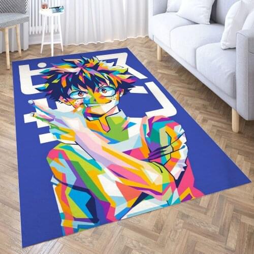 Deku My Hero Academia Carpet Decora Home Bedroom Kitchen Anti-slip Mat Rug Doormat Aisle Floor Mat Bath Mats Doormat