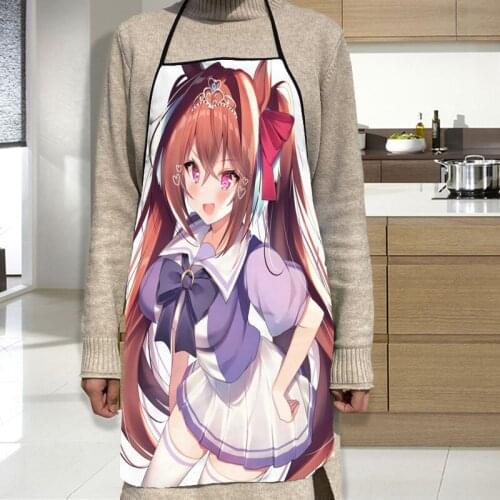 Uma Musume Apron Grill Kitchen Chef Apron Professional for BBQ, Baking, Cooking for Men Women 68X95cm