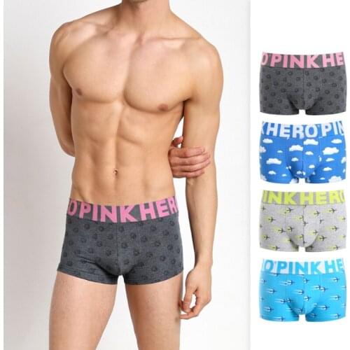 AIIOU Hot Sale Breathable Cotton Boxershorts Cartoon Print Sexy Mans Underwear Comforable Panties High Quality Boxer Underpants