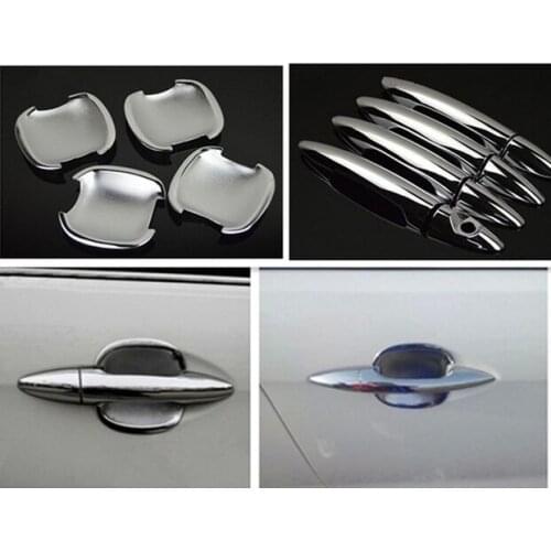 Hot For KIA K2 RIO Sedan 2011 2012 2013 2014 2015 New Chrome Car Door Handle + Bowl Cover Trim