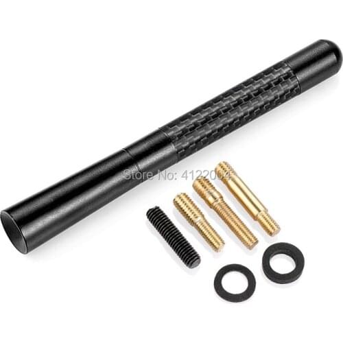 Delicate Black Fiber Carbon Short Antenna Radio Car Aerial For Volkswagen B5 B6 MK4 MK7 MK6 Golf Polo PASSAT Skoda Octavia