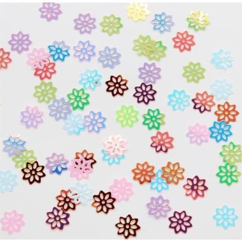 KSCRAFT 9mm Flowers Shape Sequins PVC Flat for DIY Card Making Craft Color Collection