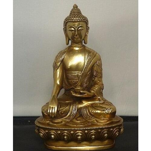 Copper Statue Tibet Tibetan Buddhis shakyamuni bronze buddha statue