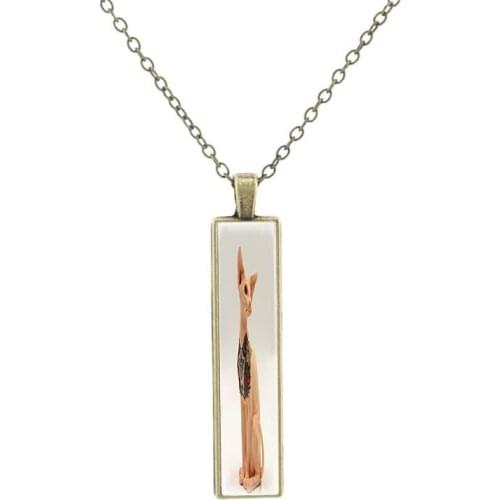 Fashion Sphinx Cat Personality To Send Friends Copper Chain Men’s Jewelry Classic Art Picture Glass Pendant Necklace Gift