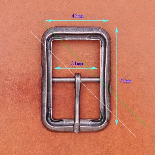 Men Quality Heavy Long Classic 31mm Antique Silver Engraved DIY Leahtercraft Jeans Center Bar Pin Clip Belt Buckle Replacement