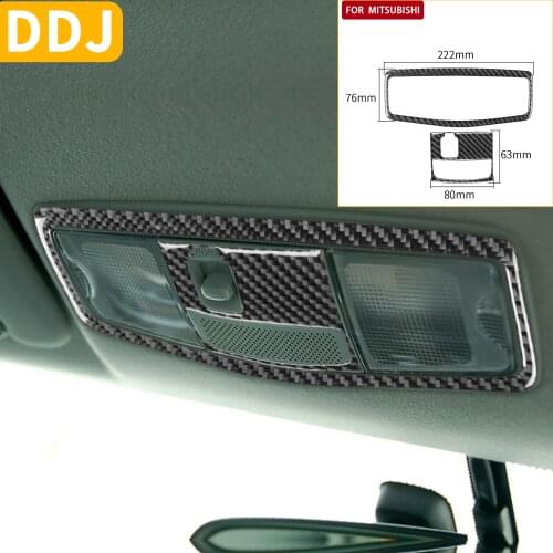 For Mitsubishi Lancer EVO X MR 2008-2015 Overhead Accent Reading Light Panel Frame Carbon Fiber Sticker Trim Car Accessories