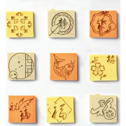 Natural handmade soap acrylic seal Mini DIY natural organic glass stamp chapter