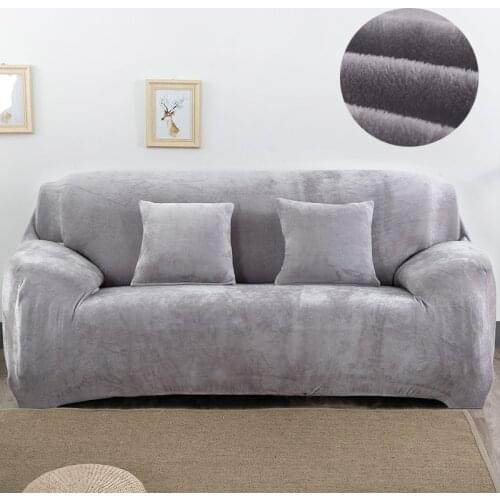 Plush fabirc Sofa cover 1/2/3/4 seater thick Slipcover couch sofacovers stretch elastic cheap sofa covers Towel wrap covering