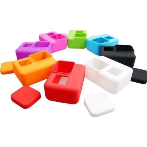 Silicone Protector Lens Cap Cover Body Protective Case Shell For GoPro Hero 5 6 7 Hero5 Hero6 Hero7 Black Camera Housing Frame