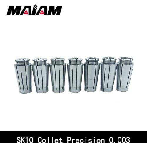Sk10 collet high precision 0.003 collet sk chuck CNC lathe milling cutter chuck collet tool holder 3.175 4 6 8 10 chuck 3~10mm