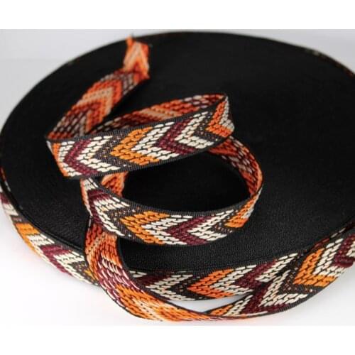 Native embroidery ethnic jacquard webbing woven tape lace ribbon trim 2cm collar tribal boho gypsy DIY bag garment accessories