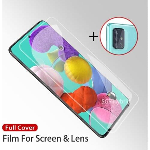 2 in 1 Hydrogel Film For Samsung Galaxy A71 A51 A 71 51 Protective Film On The For Samsung A71 A51 Water Gel Film Not Glass